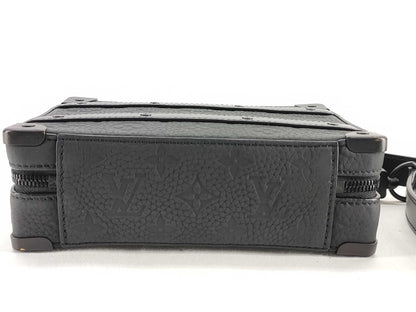 LOUIS VUITTON M59163 Taurillon Handle Soft Trunk M59163 Black RFID Enabled Shoulder Bag
