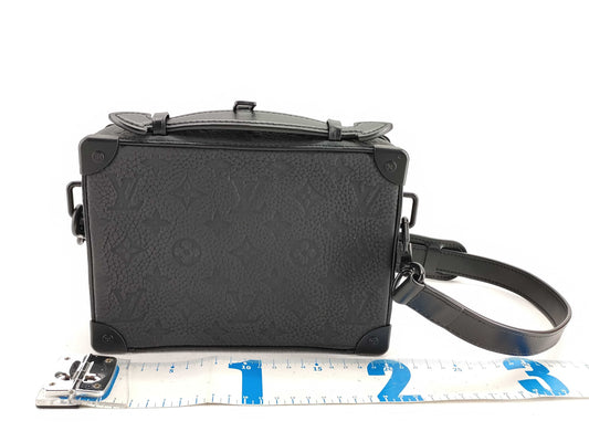 LOUIS VUITTON M59163 Taurillon Handle Soft Trunk M59163 Black RFID Enabled Shoulder Bag