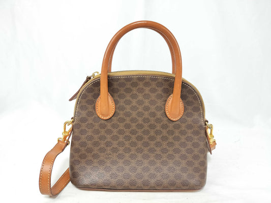 CELINE Macadam PVC 2-way Handbag MC96 Brown