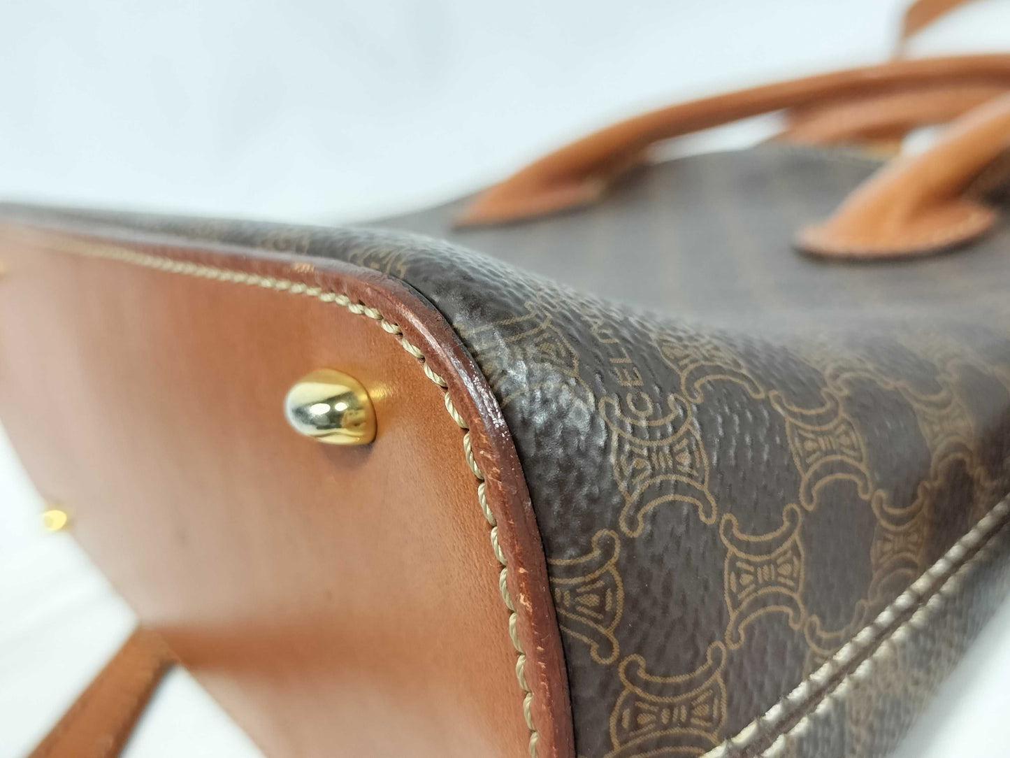 CELINE Macadam PVC 2-way Handbag MC96 Brown