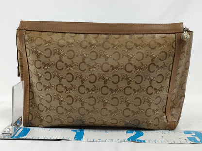 CELINE C Macadam PVC Second Bag M03 Brown