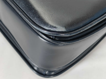 GUCCI Gucci Leather Handbag Navy Handbag