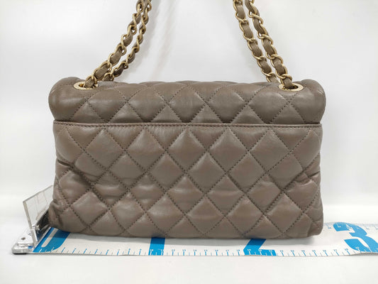 CHANEL Shoulder Bag, GP Hardware, Lambskin, Gray, Shoulder Bag