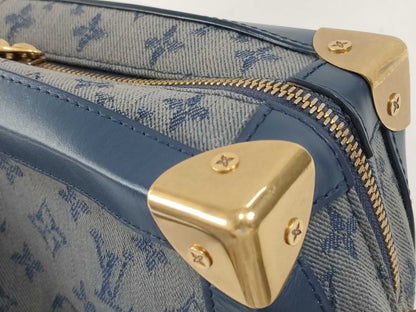 LOUIS VUITTON M 44723 Monogram Denim M44723 Monogram Denim Soft Trunk Canvas Navy Shoulder Bag