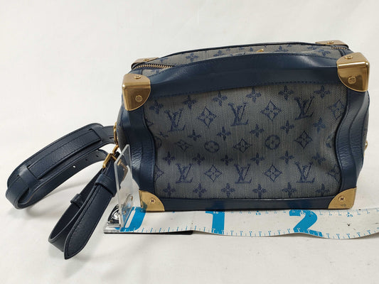 LOUIS VUITTON M 44723 Monogram Denim M44723 Monogram Denim Soft Trunk Canvas Navy Shoulder Bag