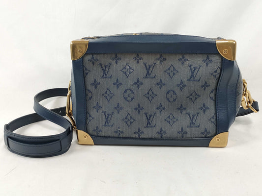 LOUIS VUITTON M 44723 Monogram Denim M44723 Monogram Denim Soft Trunk Canvas Navy Shoulder Bag