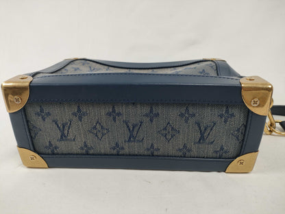 LOUIS VUITTON M 44723 Monogram Denim M44723 Monogram Denim Soft Trunk Canvas Navy Shoulder Bag