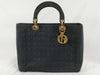 Dior Lady Dior Large Nylon Black Handbag