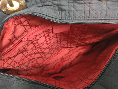 Dior Lady Dior Large Nylon Black Handbag