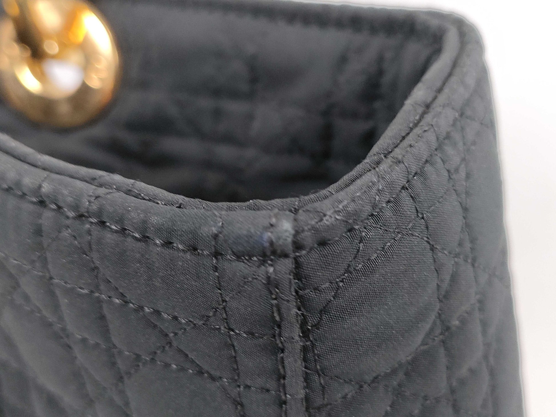 Dior Lady Dior Large Nylon Black Handbag