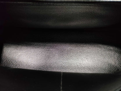 HERMES Kelly Kelly 32 sterling silver hardware, Taurillon Clemence leather, black handbag