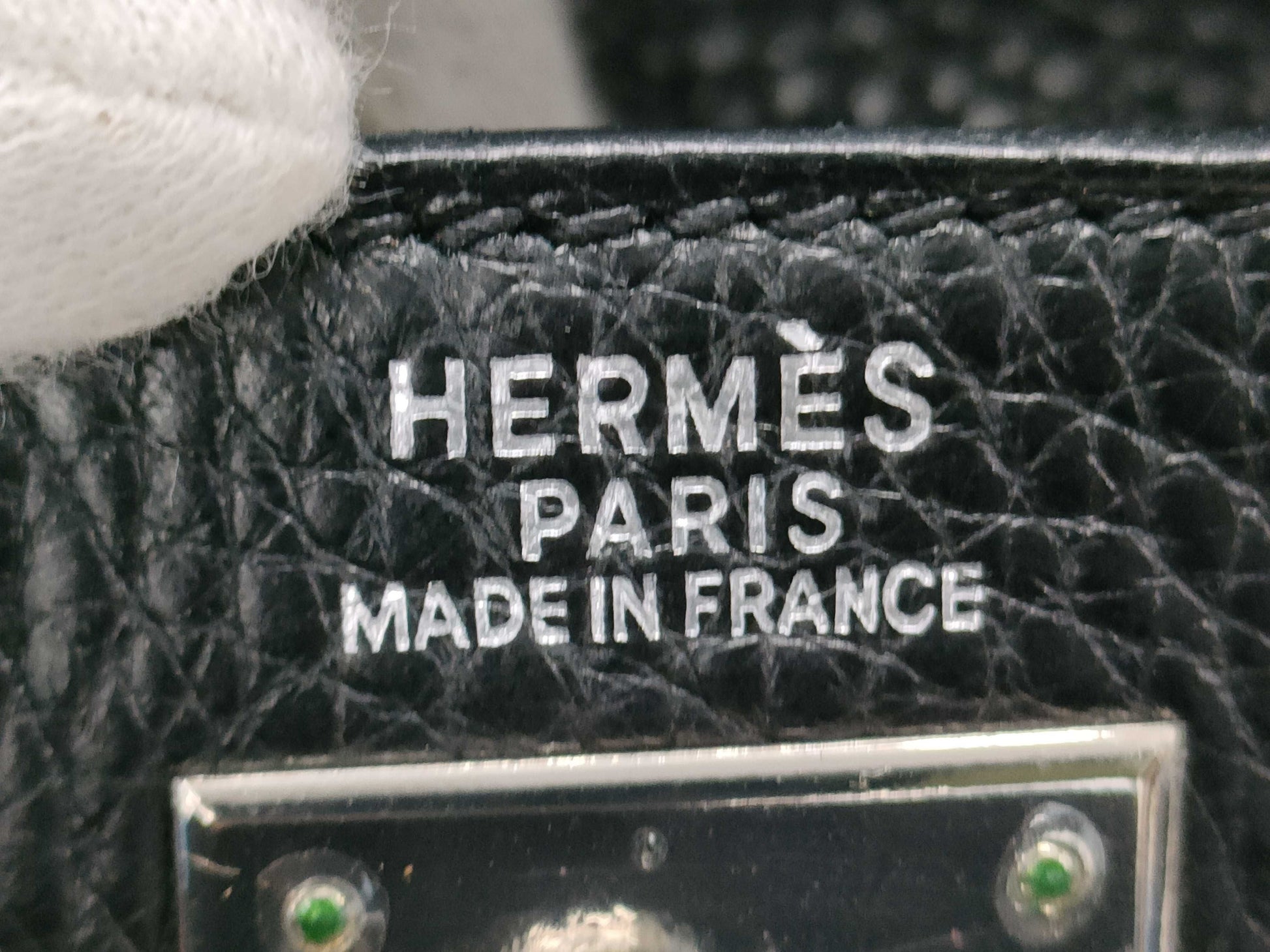 HERMES Kelly Kelly 32 sterling silver hardware, Taurillon Clemence leather, black handbag