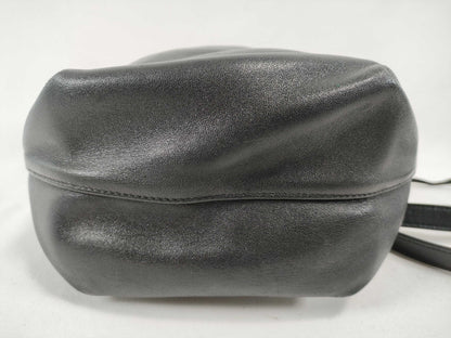 SAINT LAURENT 583328 Drawstring Shoulder Bag in Black Leather