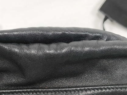 SAINT LAURENT 583328 Drawstring Shoulder Bag in Black Leather
