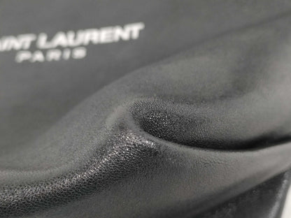 SAINT LAURENT 583328 Drawstring Shoulder Bag in Black Leather