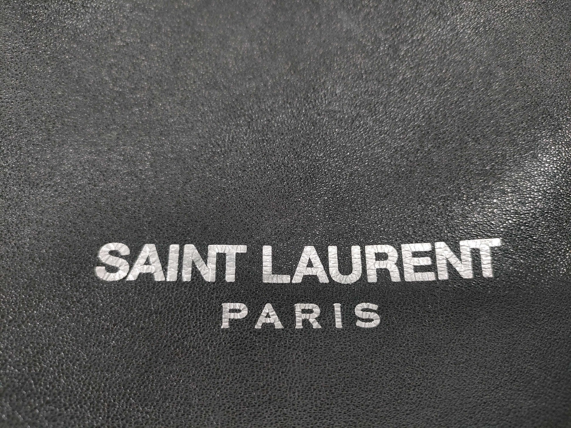 SAINT LAURENT 583328 Drawstring Shoulder Bag in Black Leather