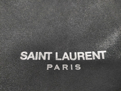 SAINT LAURENT 583328 Drawstring Shoulder Bag in Black Leather