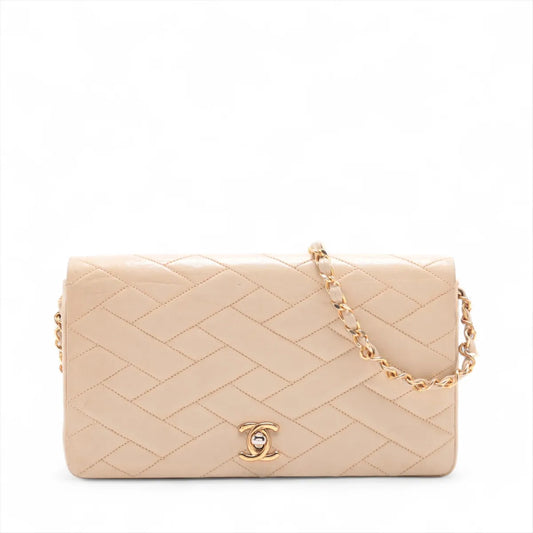 CHANEL Coco Mark Lambskin Chain Shoulder Bag