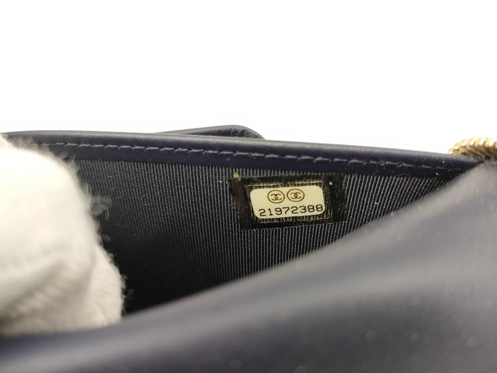 CHANEL CHANEL Second Bag Wallet Navy Wallet