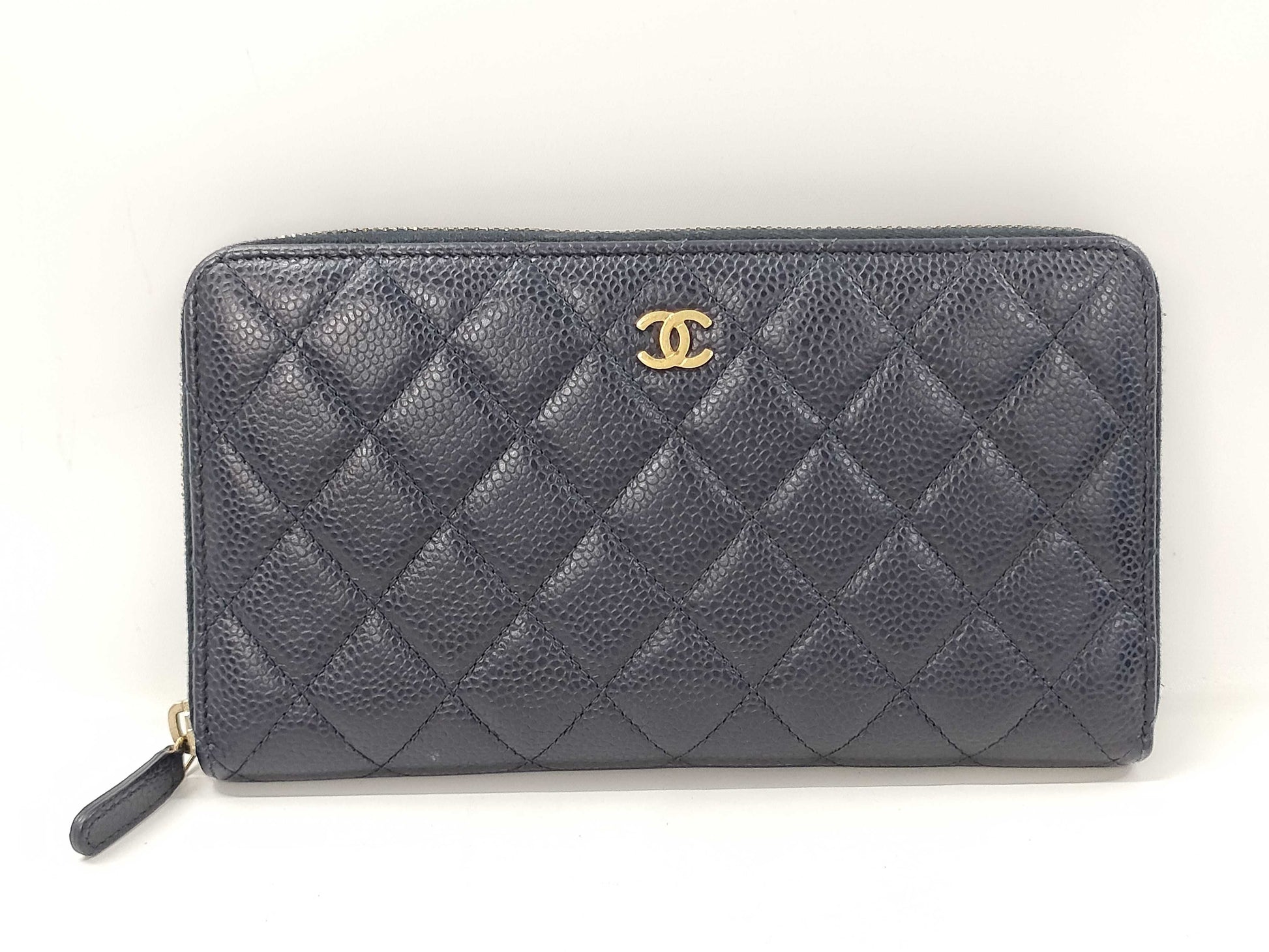CHANEL CHANEL Second Bag Wallet Navy Wallet