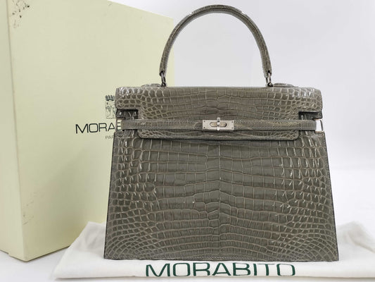 Morabito Scala Crocodile Handbag