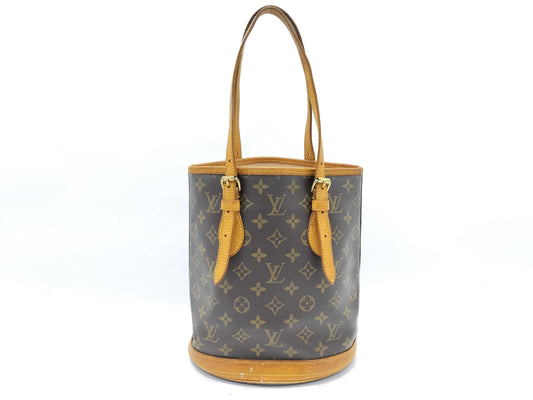 LOUIS VUITTON M42238 Monogram Bucket PM Tote Bag