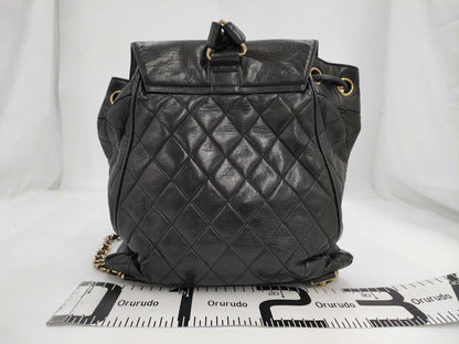 CHANEL Lamb Matelasse Turnlock Backpack