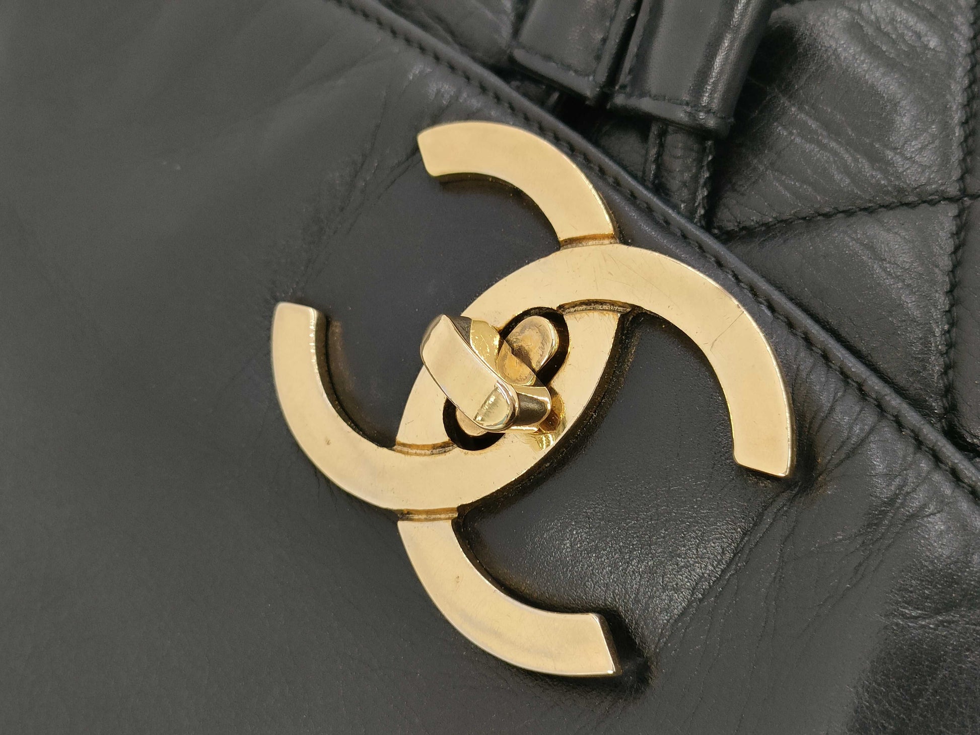 CHANEL Lamb Matelasse Turnlock Backpack