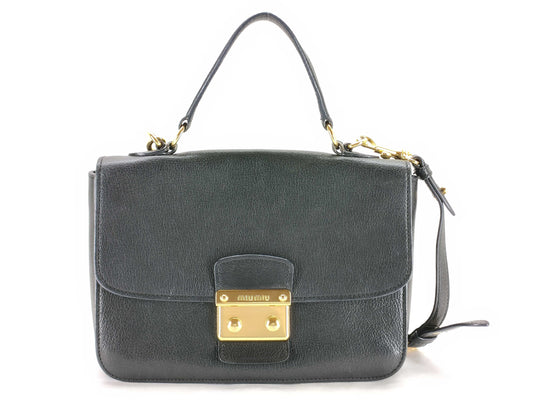 Miu Miu Madras Leather 2-Way Shoulder Bag
