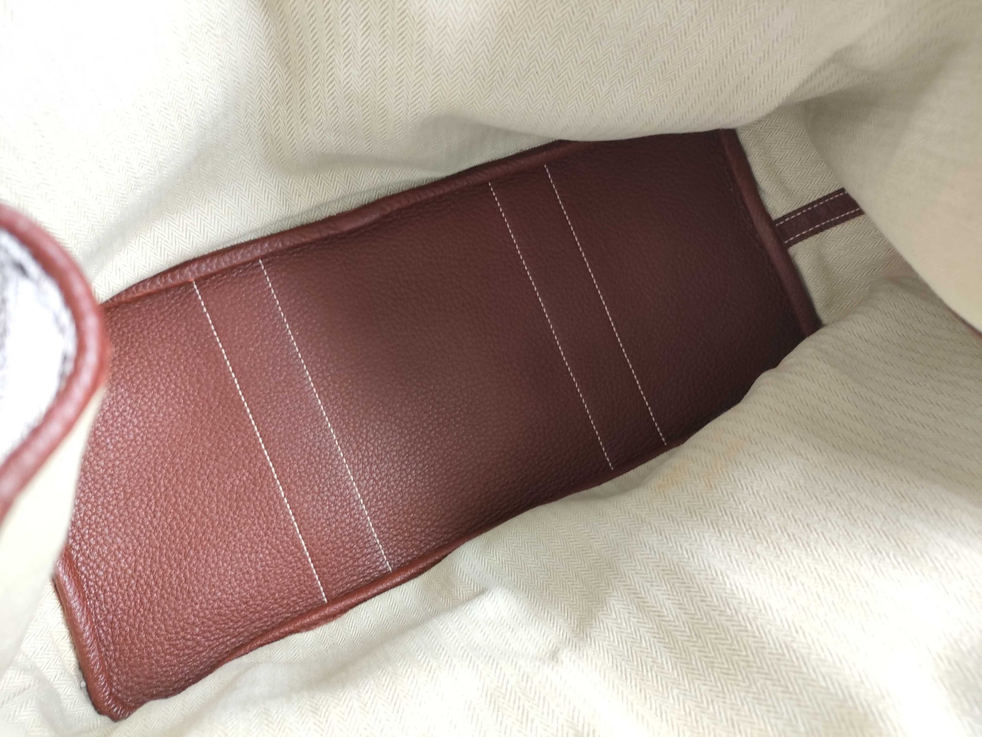 HERMES Garden Party PM Tote Bag with K Stamp