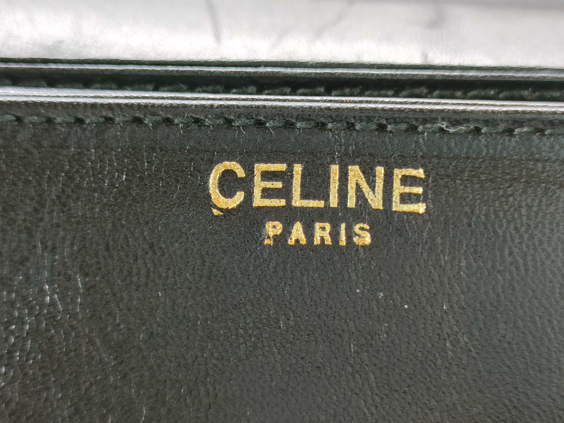CELINE Leather Triomphe Shoulder Bag