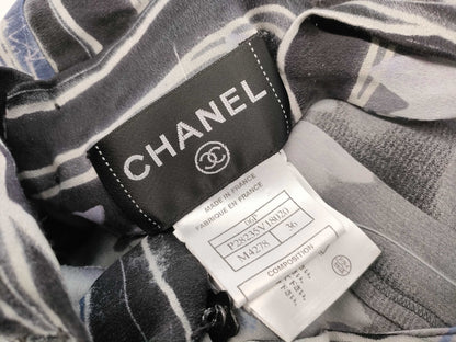 CHANEL Vintage Dress 06P P28235 100% Silk Camellia Button Size 36 Dress