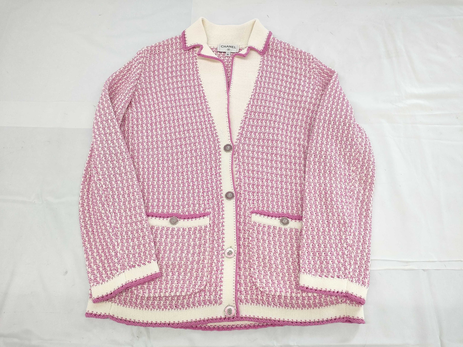 CHANEL Cardigan 22SS P72239 Lion Button Size 36 Cardigan