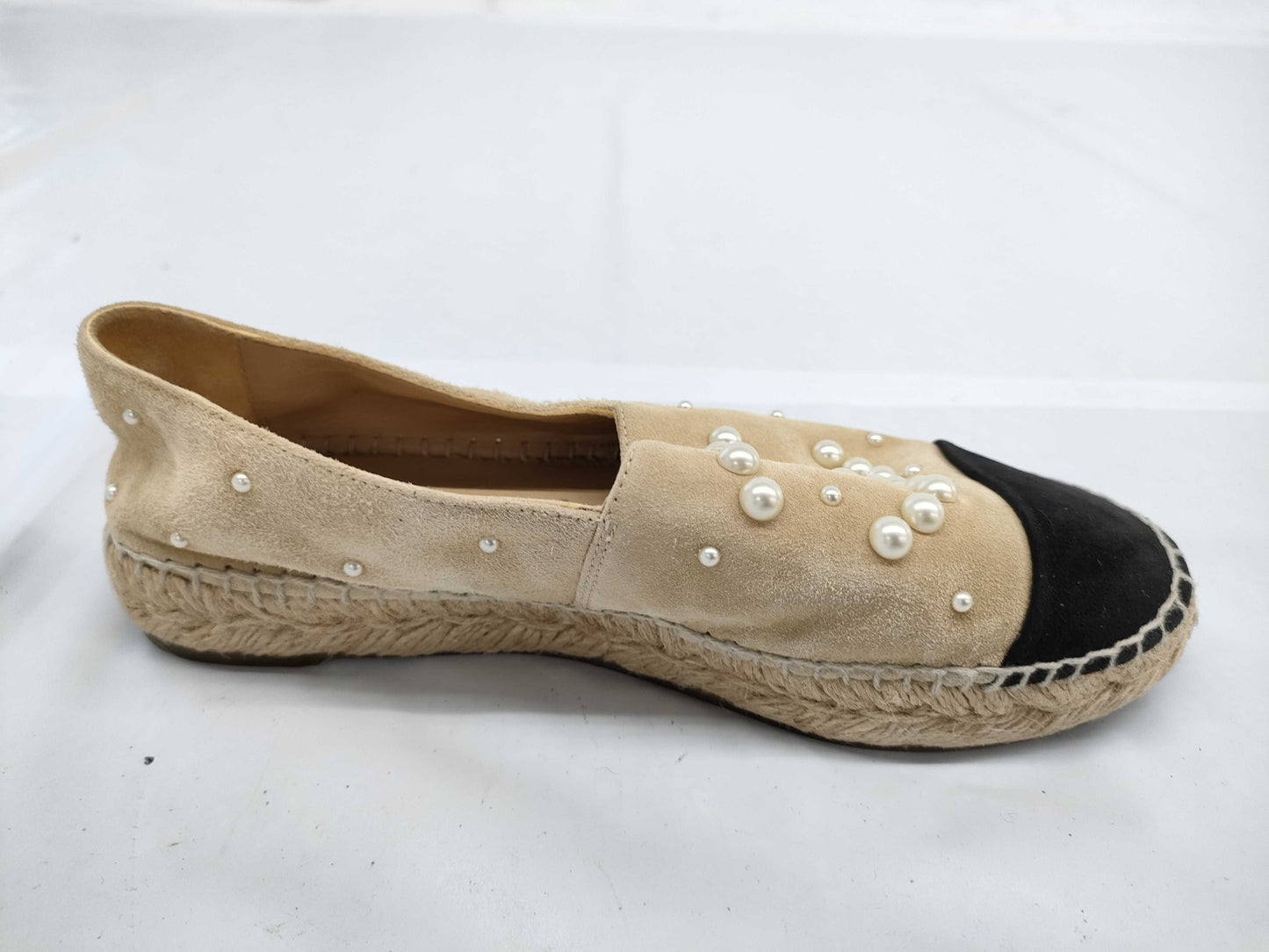 CHANEL Espadrilles with Coco Mark and Pearl, G29762, Size 36, Other Shoes