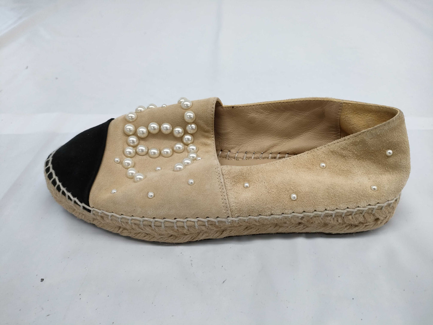 CHANEL Espadrilles with Coco Mark and Pearl, G29762, Size 36, Other Shoes