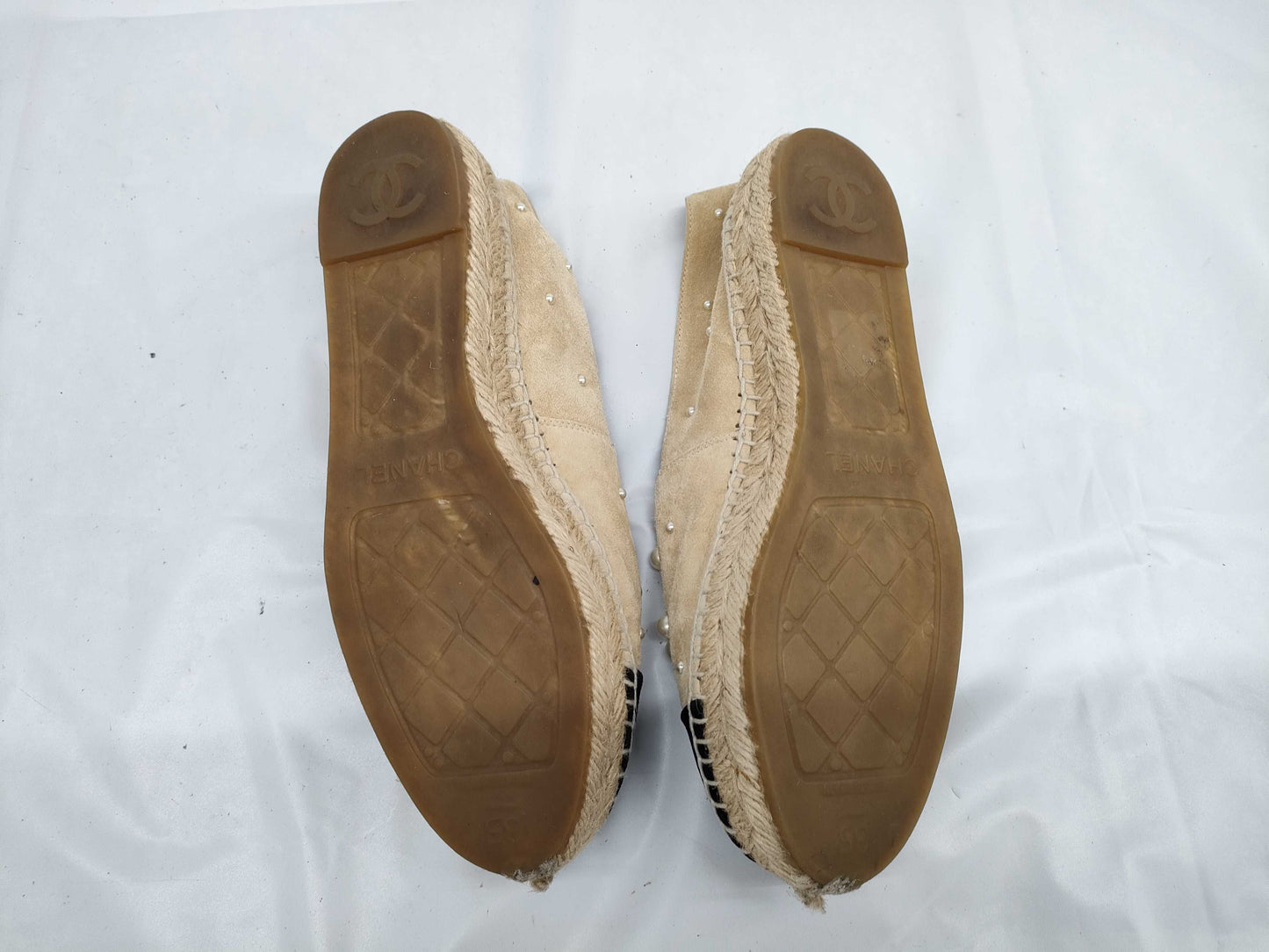 CHANEL Espadrilles with Coco Mark and Pearl, G29762, Size 36, Other Shoes