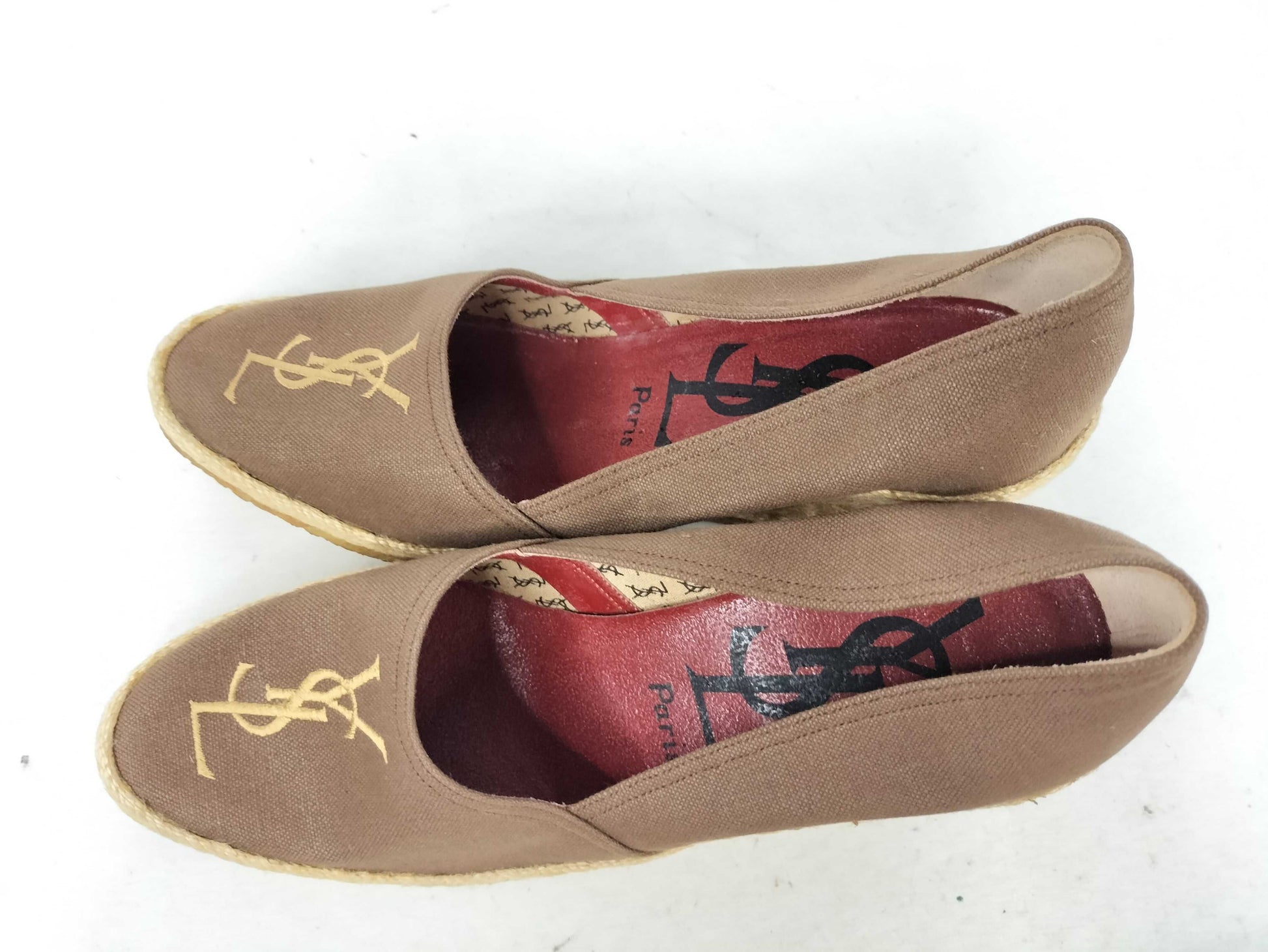 Yves Saint Laurent Wedge Sole Logo Pumps