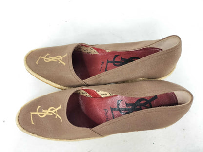 Yves Saint Laurent Wedge Sole Logo Pumps