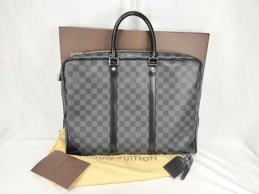 LOUIS VUITTON N41125 Damier Graphite LV Graphite Porte-Document Voyage N41125 BA4110 Business Bag