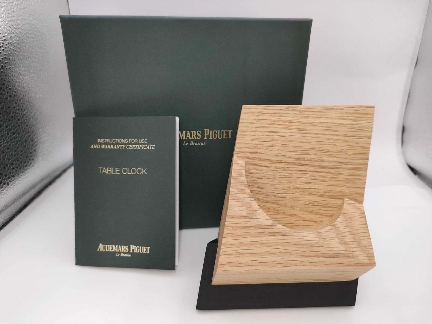 AUDEMARS PIGUET Table Clock CODE 1232 Quartz Green Dial