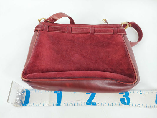 Cartier Must Cartier Shoulder Bag Suede Leather Bordeaux Shoulder Bag