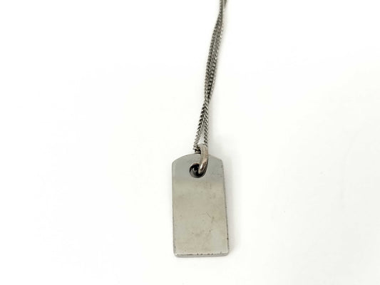 Dior necklace logo silver necklace
