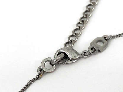 Dior necklace logo silver necklace