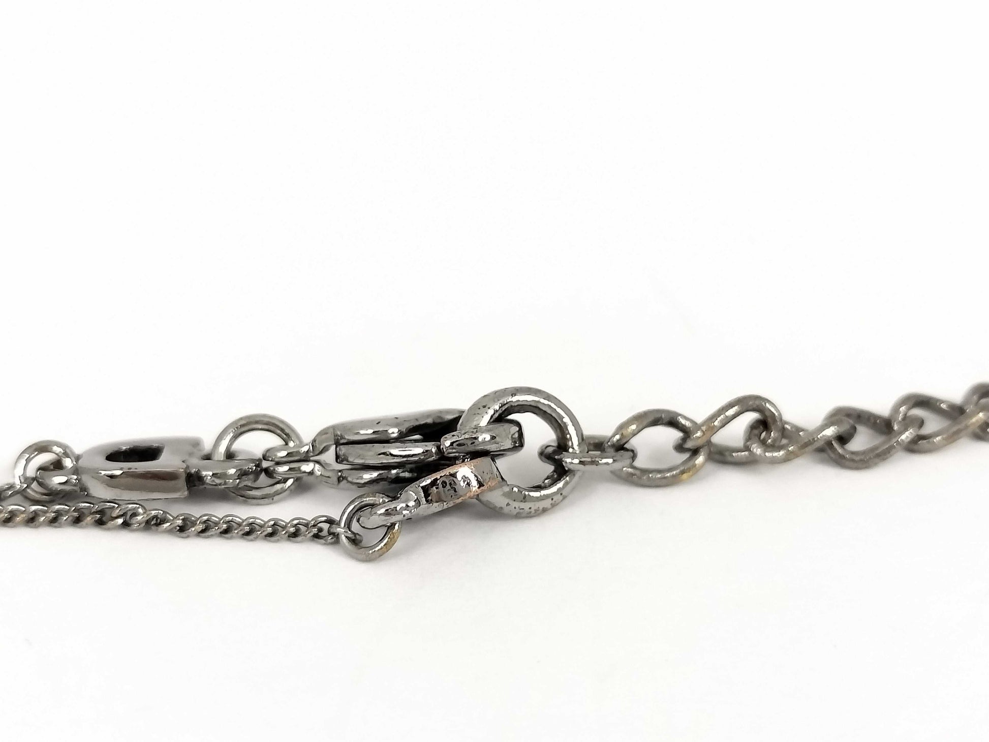 Dior necklace logo silver necklace