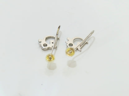 Dior Logo Silver Earrings