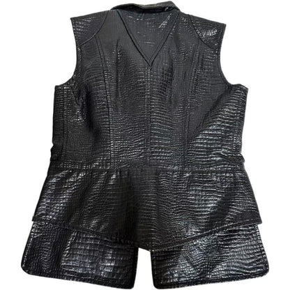 CHANEL Embossed Crocodile 36 Vest