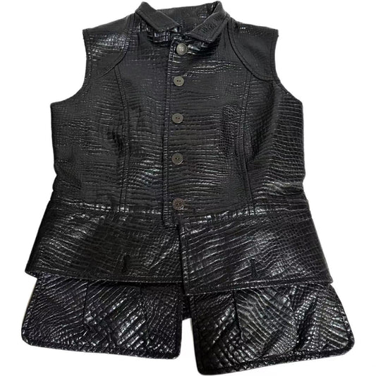 CHANEL Embossed Crocodile 36 Vest