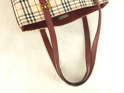 BURBERRY Tote Bag / Nova Check / Nylon Canvas / Beige Tote Bag