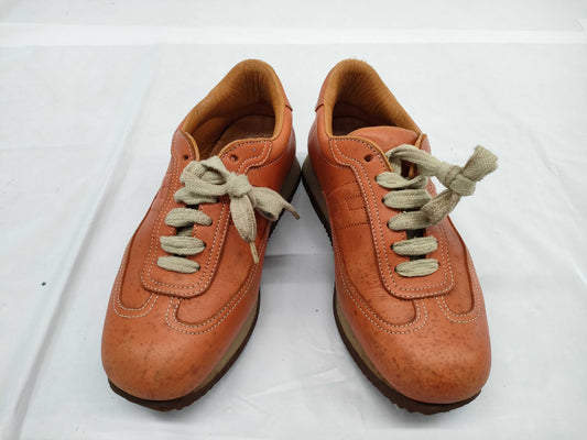 HERMES HERMES Leather H Logo Stitch Sneakers Size 37
