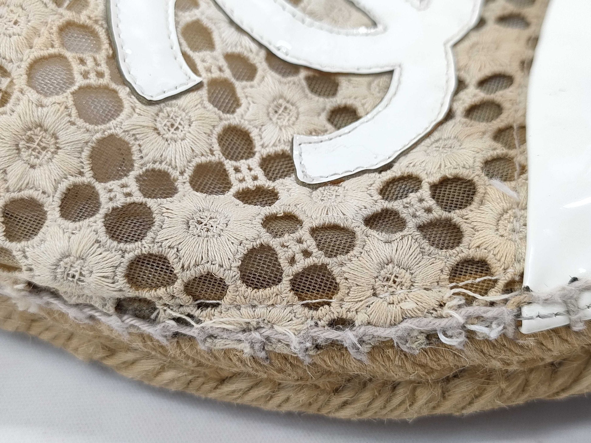 CHANEL Coco Mark Espadrille Sandals Size 37 Sandals